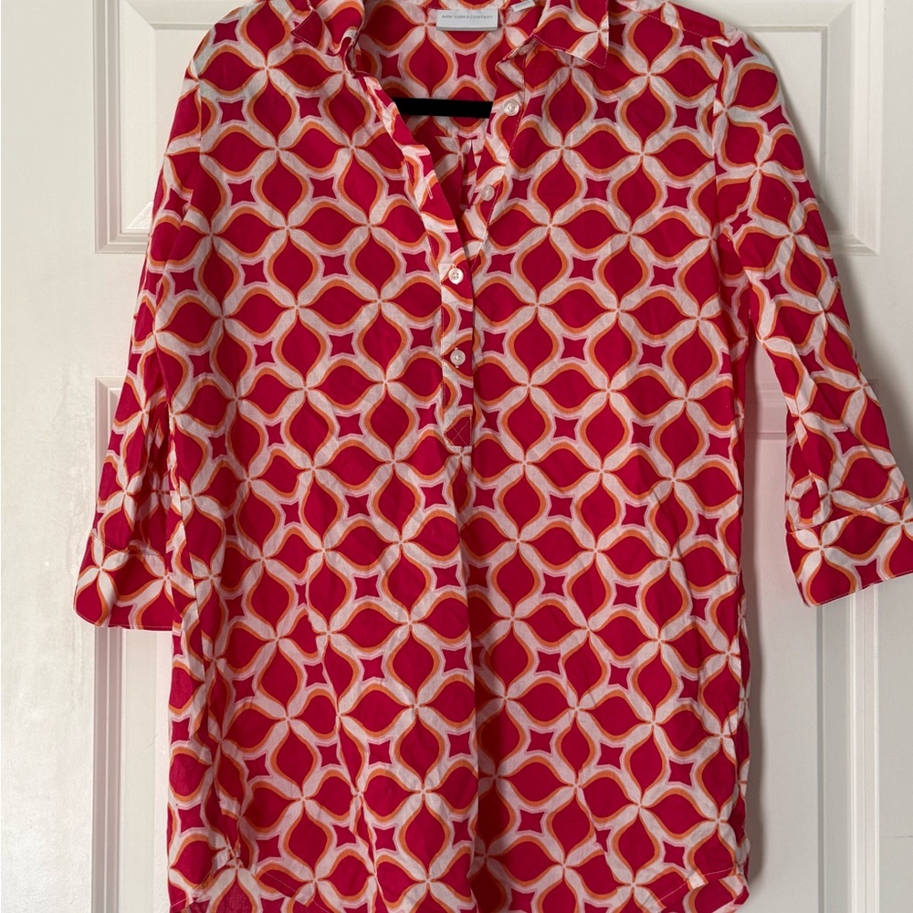 Stylish Pink, Orange and White Women's Top